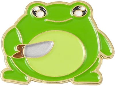 Pin Broche - enamel pin - kledingspeld - Knife kikker