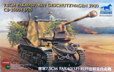 Bronco CB35004 Marder I 7.5cm Pak 40(Sf) auf Geschützwagen 39(F) - 1:35 Schaalmodel Bouwpakket - WOII Tankjager