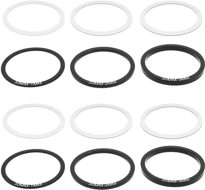Dailygoods- Binnenlagerafdichting 12 Stuks - Afstandhouder - Sluitringen - Roestvrij Staal - Aluminiumlegering - Binnendiameter 24 mm - Trapasafdichting