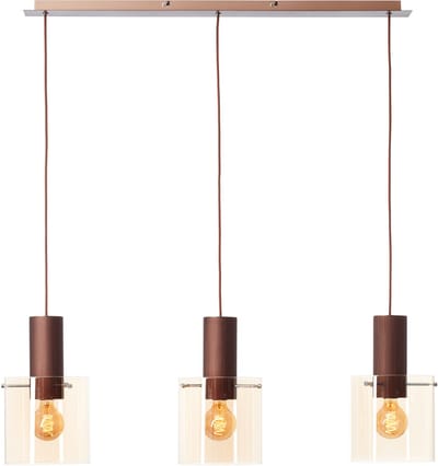 Brilliant Petje hanglamp koffie/amber E27 60W IP20 indoor
