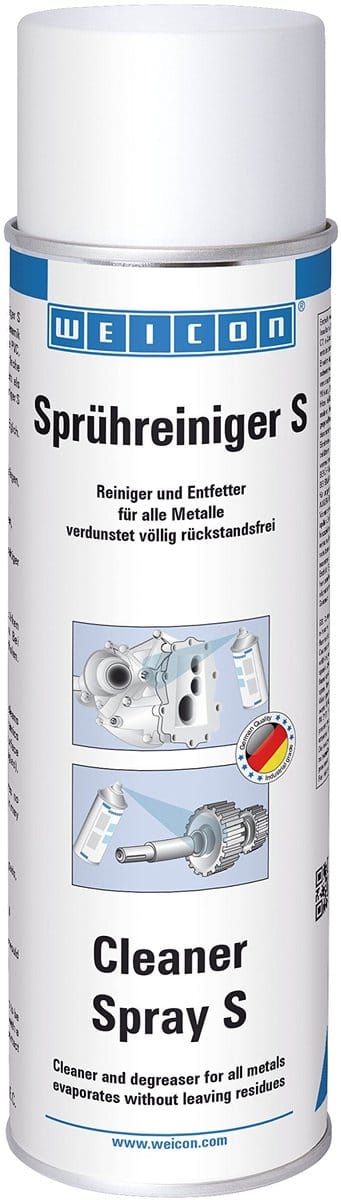 WEICON Reinigerspray S / 500 ml /Ontvetter voor metaal, glas, keramiek en kunststof/de onderdelen reiniger voor industrie en huishouden/ook bovenhoofds te gebruiken/geur: oranje