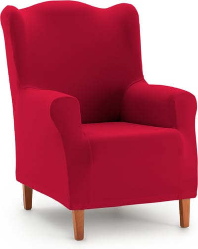 Belmarti® Oorfauteuil Hoes Anza 70cm tot 100cm breed - Rood - zachte, luxe stretchstof vormt moeiteloos naar je fauteuil - Premium kwaliteit