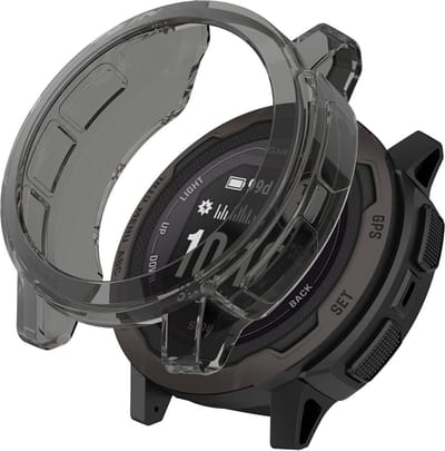 Strap-it TPU bescherm hoesje - geschikt voor Garmin Instinct 2s (40mm) - zwarte schokabsorberende case voor de kleinere Instinct 2s (zwart)