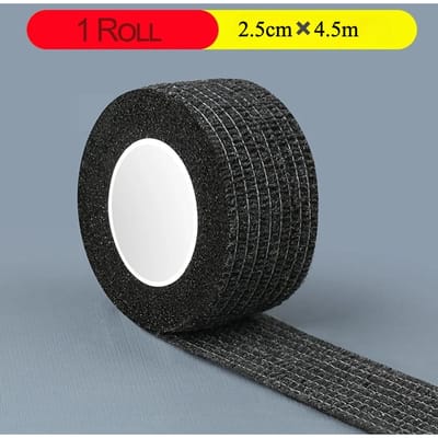 Elastisch Verband Voor Horizontale Bar Zelfklevende Antislip Mouw Gewikkelde Banden Voor Halter Barbell Slijtagebescherming zwart