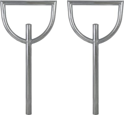 2x Fietsenrek 115 x 56 cm thermisch verzinkt staal Ø 60 mm voor plaatsing in beton Fietsstandaard type D
