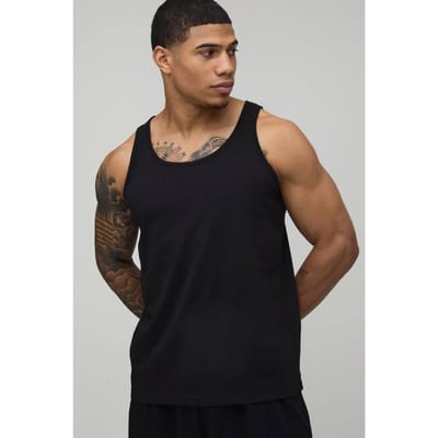 Essential Regular Fit Vest | Black | Size XS