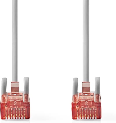Nedis CAT6 Netwerkkabel - RJ45 Male - RJ45 Male - U/UTP - 3.00 m - Rond - PVC - Grijs - Label