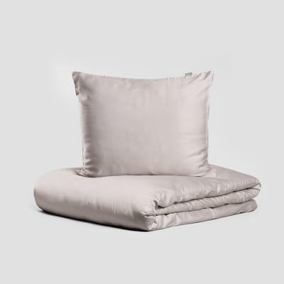 HOMLA BAMSA - BEDDING - Beddengoed - Dekbedovertrek - Bamboe Grijs - 160x200 cm + 2x50x60 cm