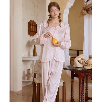 Meisjes Sense Zoete Poppenkraag Pyjama Dames Pofmouw Kort Feeënstijl Pak Ijszijde Huiskleding Design Sense XL