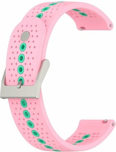 By Qubix - Geschikt voor Garmin bandje - Geschikt voor Garmin Vivomove 3 / HR / Luxe / Sport / Style / Trend - Dot Pattern bandje - Roze - Smartwatch bandje 20mm