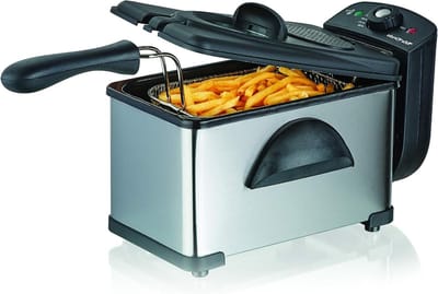 Friteuse - Olie Frituur - Snelle Snacks Maken - Uitneembaar Mandje - 2 Liter - Metaal