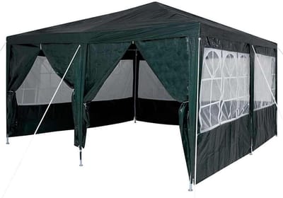 Partytent - Feesttent Tuin - Buitenfeesten Organiseren - UV Bescherming - 400x400 cm - Groen