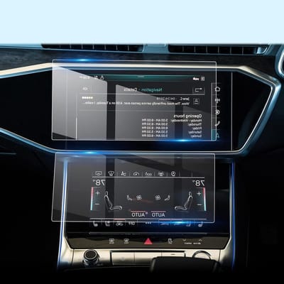 Screen Protector Set voor Aud-i A6 C8 / A7 4K8 2019+ - 9H Hardheid, Tempered Glass, Anti-Sprinkle Navigatie GPS Film, Auto Accessoires, Bescherming tegen Krassen en Vingerafdrukken