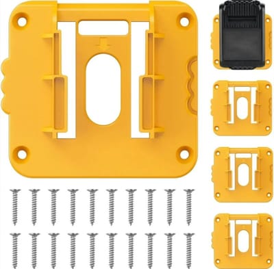 Batterijhouders - 5 stuks - geschikt voor Dewalt 20V-batterijen - wandgemonteerd batterij-organizer-opbergrek