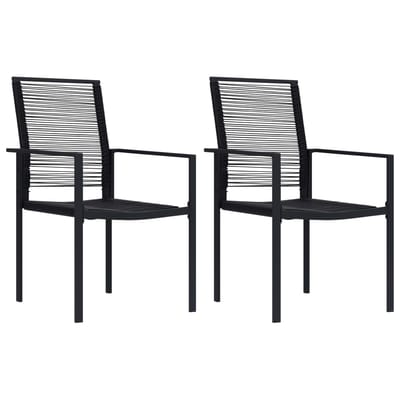 vidaXL - Tuinstoelen - 2 - st - PVC-rattan - zwart