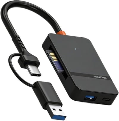 USB Kaartlezer - Multi Kaartlezer - Bestanden Overzetten - 8 Kaarten In 1 - USB 3.0 - Zwart