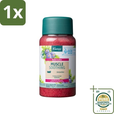 1 x Kneipp - Badzout - Muscle Soothing - Jeneverbes - Weldaad voor spieren - 600 g- Badzout - Spierverzorging - Spierpijn - Ontspanning - Badkristallen