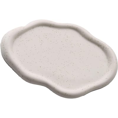 Sieradenplaat Keramiek Glanzend Uiterlijk Eenvoudig Modern Stijlvol Opbergvak voor Thuis Cadeau Wit Ovaal white