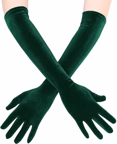 Dailygoods- Handschoenen Dames - Warme Fluwelen Lange Handschoenen - Retro Elegant - Feestkostuum - Bruiloft - Dansfeest - Hoogwaardig Polyester