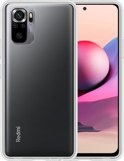 Hoesje - Geschikt voor Xiaomi Redmi Note 10S - Sterk & Shockproof - Hoes Cover - Siliconen Case - Telefoonhoesjes - Transparant
