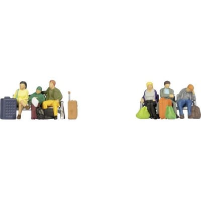 NOCH 0036213 N Zittende reizigers figuren Kant-en-klaar model, Kunststof model, Handbeschilderd, Zittend