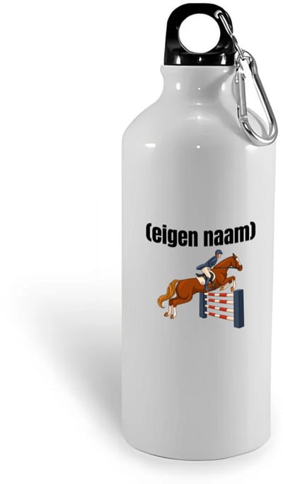 Hacebo® - paardrijden met eigen naam waterfles - Paarden - paarden liefhebbers - iemand die houdt van paarden - verjaardag - cadeau - kado - water fles - 400ML