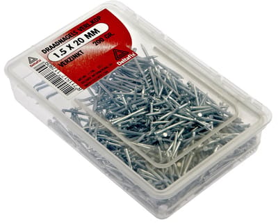 Deltafix spijkers 1,5 x 20 mm - verzinkt - verloren kop - 200 gram