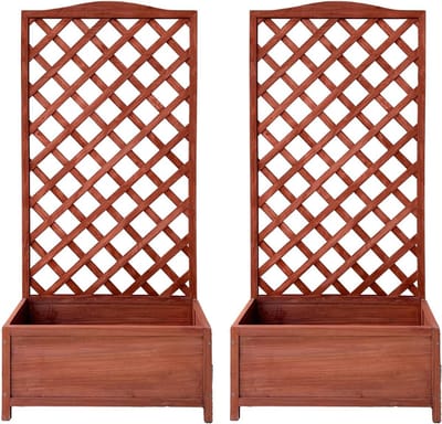 VLSelect® Plantenbak met Klimrek - Plantenrek - Bloembak