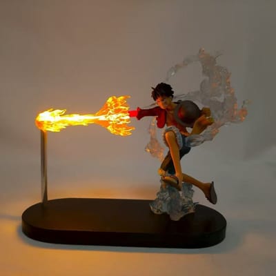Anime One Piece Luffy Ace Actiemodel LED Nachtlamp Figuras Tafel Lamp Slaapkamer Speelgoed Sierlijke Cadeaus