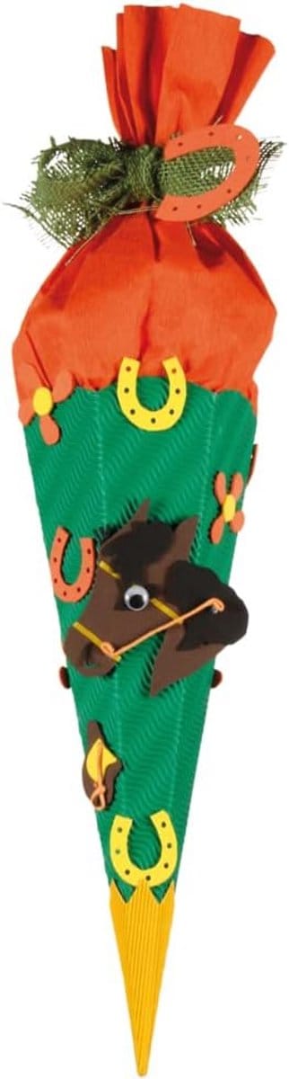 Schultüten knutselset - Snoepzak knutselen - Schoolevent organiseren - Paard thema - 40 cm - Meerdere kleuren