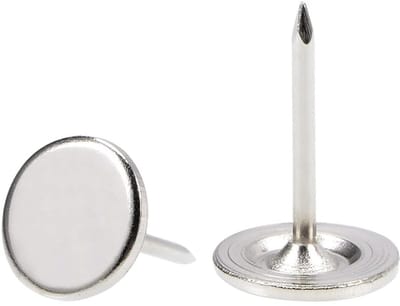Dailygoods- Pushpinnen 150 stuks - Zware Decoratieve Duimspijkers - Platte Kop - Duurzaam Metaal - 11 mm x 17 mm - Voor Thuis/Office Gebruik