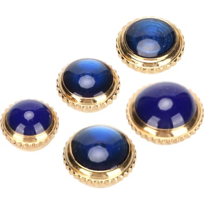 5pcs Couronne de Montre Professionnelle Acier Ensemble Tête de Montre Pièces de Réparation Accessoires pour Horloger Or beige