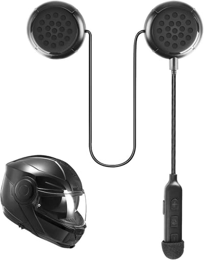 Motorhelm headset - Draadloze motor headset - Veilig communiceren - Bluetooth 5.0 verbinding - 600mAh batterij - Zwart