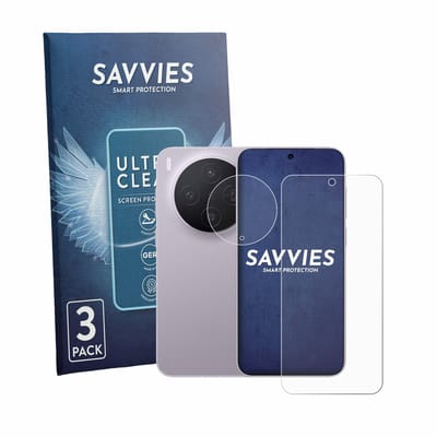 Savvies - Screenprotector voor Vivo X300 (Voor+Camera) - Folie Beschermfolie transparant 6 Stuks