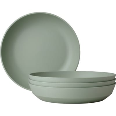 Mepal Diep bord Silueta 210 mm set 4 stuks - Nordic sage - campingservies - campingborden - buitenservies