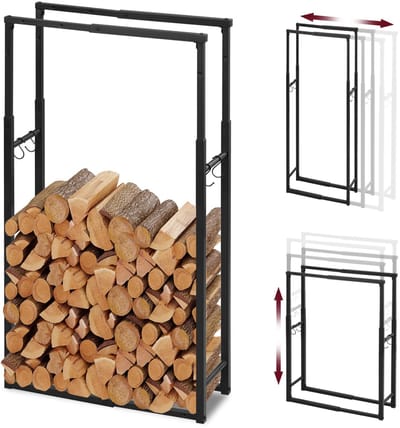 Brandhoutrek - Brandhoutrek Buiten - Opbergniveaus - Opbergplank voor Hout - 40 x 100 (L x H)