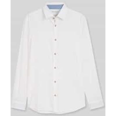 Tom Tailor - Regular fit overhemd met linnen - Maat XXL - White