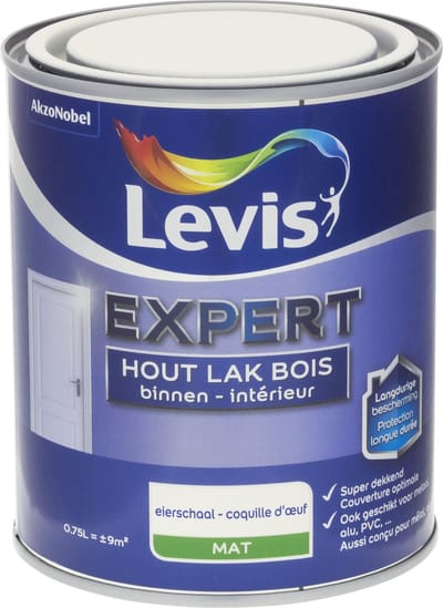 Levis - Expert Hout Lak Binnen Mat - Eierschaal - 0,75 L
