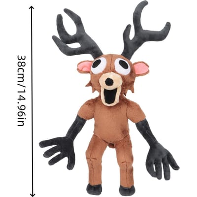 38cm 99 Nachten In Het Bos Hert Pluche Knuffel Zacht Speelgoed Game Peripheral Cadeau voor Kinderen Verjaardag Kerstmis Halloween Decor 38cm framboos