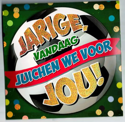 Wenskaart - muziekkaart - pop-out wenskaart - kaart met muziek - wenskaart met licht - wenskaart 3D - voetbal - you never walk alone - verjaardag - voetbalfan - hartelijk gefeliciteerd - voetballertje