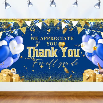 Dailygoods- Dank U Banner - Waardering Decoraties - Bedankt Voor Alles - Achtergrond Decor - Feest Decoraties - Geschenken voor Leraar - Waarderingsbanner