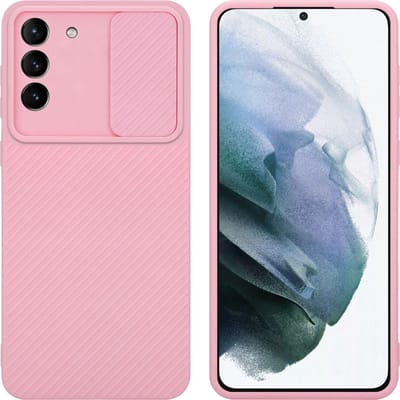 Cadorabo Hoesje geschikt voor Samsung Galaxy S21 PLUS in Bonbon Roze - Beschermhoes van flexibel TPU-silicone Case Cover en met camerabescherming