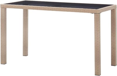 Tuin Eettafel - Buitenmeubel - Buiten Dineren - Gemakkelijke montage - 123 x 60 cm - Beige