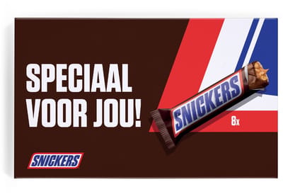 Snickers Giftbox - "Speciaal voor jou" - Past door brievenbus - 400 g