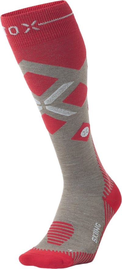 STOX Energy Socks Skisokken Heren - Compressiekousen - Merino Wol Sokken Taupe - Ski & Snowboard Compressie Sokken - Maat XL: 46-49 - 1 Paar