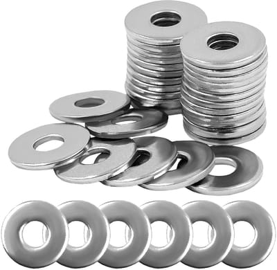 100 Stuks M5 Platte Ringen van RVS - Assortiment voor Schroeven, Moeren en Klussen met Duurzame Bevestigingsmaterialen