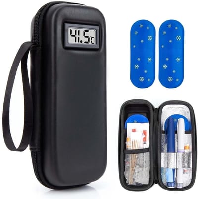 Dailygoods- Insuline Koeltas - Draagbare Koeltas - Medicijntas voor Reizen - Inclusief 2 Koelblokken - Thermobox - Waterdicht en Duurzaam
