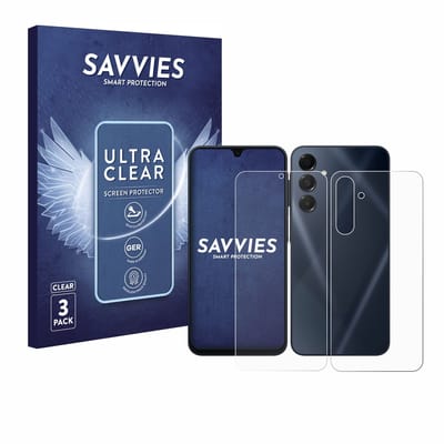 Savvies - Screenprotector voor Samsung Galaxy A16 4G (Voor+Achter) - Folie Beschermfolie transparant 6 Stuks
