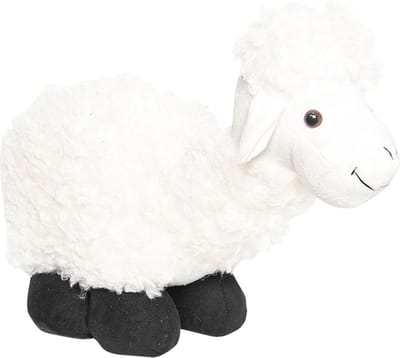 Clayre & Eef Deurstopper DT0293 36*15*24 cm Wit Polyester Deurklem Deurwig