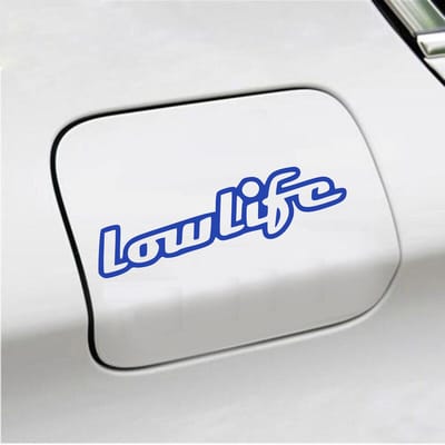 Bumpersticker - Lowlife - 6,3 X 22,1 - Blauw